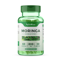 Kapsul Moringa Superfood Herbal OEM Mentah 100% Alami 60p Bubuk Moringa Mendukung Kesehatan Imunitas & Tulang Dewasa
