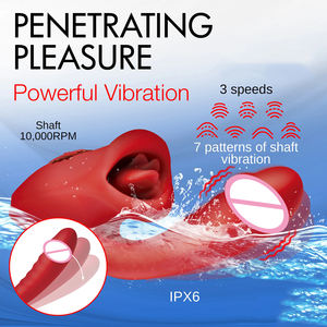 Jouet sexuel rose pour la langue, vibromasseur suceur avec 10 modes de succion et 10 modes de vibration, jouets sexuels pour adultes pour femmes et <span class=keywords><strong>couples</strong></span> - Product Image 3