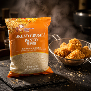 Double Star Baker Weiße Panko-Brösel Knusprige Weizenmehl-Beschichtung 1kg Beutel Hersteller Großhandelslieferung - Product Image 1
