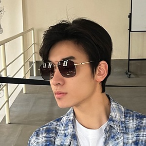Lunettes de soleil polarisées rectangulaires pour hommes, monture intégrale, protection UV400, pour la conduite, modèle 2025 - Product Image 1