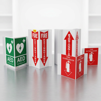 Ensemble de panneaux d'indication d'extinction d'incendie personnalisés complets en aluminium/PVC, imprimés UV, marquage auto-luminescent, signalisation d'urgence