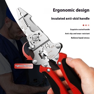 Multifuncional DIY Industrial Grade 420J2 14 in-1 de aço inoxidável Folding Wire Stripper Built-In <span class=keywords><strong>Tester</strong></span> tensão personalizável - Product Image 4