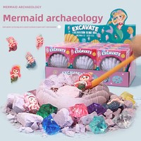Boîte Mystère en Plastique Éducative : Jouet de Découverte DIY pour Enfants - Thème Archeologie Sirène Surprise Parfait