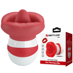 Pretty <span class=keywords><strong>Love</strong></span> 3 en 1 : Jouet lingual, Dildo, Vibrateur rose à succion clitoridienne pour femmes - Product Image 1