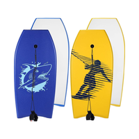Bodyboard léger XPE Deck HDPE Slick Bottom avec laisse de poignet EPS Core pour enfants et adultes piscine et surf à la plage