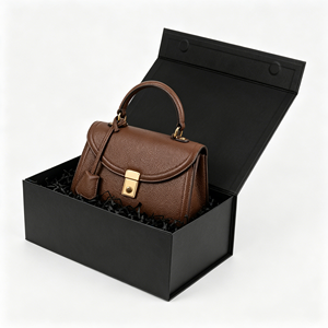 Custom Printed Foldable <b>Magnetic</b> Rigid Paper <b>Box</b> for Handbag Packaging Luxury <b>Gift</b> <b>Box</b> for Designer Bag Brand - Product Image 2