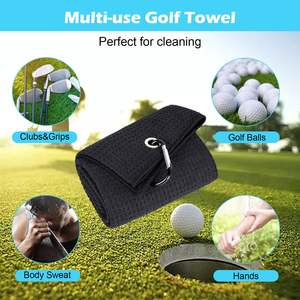 Kit de nettoyage personnalisé pour clubs de golf, nettoyeur de clubs de golf avec serviette de golf, outil de réparation de divots, aiguiseur de rainures, kit d'alignement de balles de golf - Product Image 3