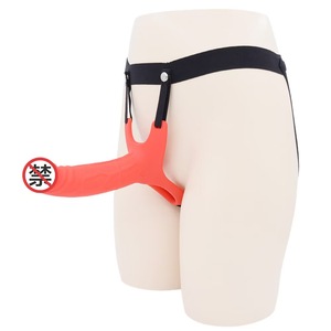 Consolador de arnés con correa realista hueca de silicona para parejas, lesbianas, gays, con condón especial para artículos masculinos con cinturón - Product Image 1