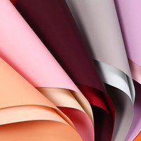 Bahan Kemasan Bunga Klasik Tebal Tahan Air - Kertas Kado Seni Bunga Gaya Eropa Dua Warna untuk Buket