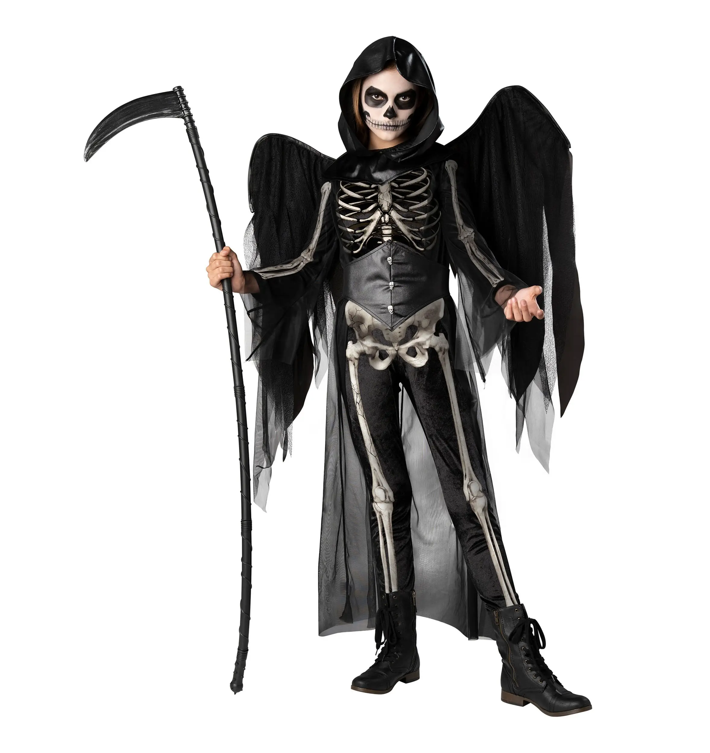 Costume da ragazza angelo della morte Tween per Halloween