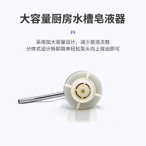 Dispensador de jabón Green And Clean, bomba manual de aleación de zinc, cromado, fácil instalación 205C - Product Image 5