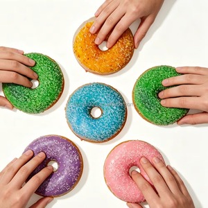 สกุชชี่รูปขนมหวานหลากหลายชนิด ขนาด 5 ซม. รสคุกกี้เคลือบนม มอคค่า ทรัฟเฟิล คาราเมล ครั้นช์ บัตเตอร์ สตรอว์เบอร์รี ซากุระ - Product Image 2
