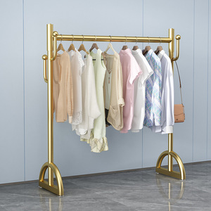 Moderne Stijl Eenvoudige Metalen Kapstok Vloerstaande Slaapkameropslag Organizer Met Verplaatsbaar Huishouddroogrek Voor Binnen - Product Image 2