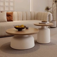 Combinaison de table basse circulaire de style crème populaire moderne salon appartement table centrale salon meubles de maison