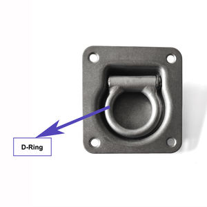 Anneau de traction en D encastré à tête carrée en acier inoxydable 304, poignée à loquet à fermeture rapide, <span class=keywords><strong>ancre</strong></span> de remorque, anneau de fixation au sol, assemblage ISO9001 - Product Image 1