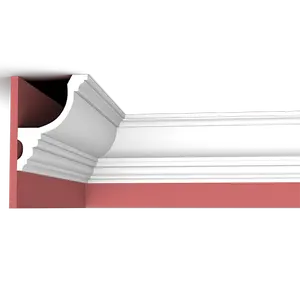 Moldura de panel embellecedor de pilar de luz led, moldura de corona de poliuretano para decoración del hogar, 2022
