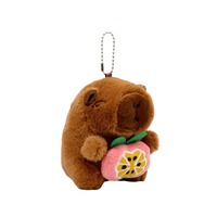 Échantillon gratuit Fabricant pas cher Oem personnalisé peluche porte-clés anxiété drôle peluche Capybara sac pendentif sac à dos