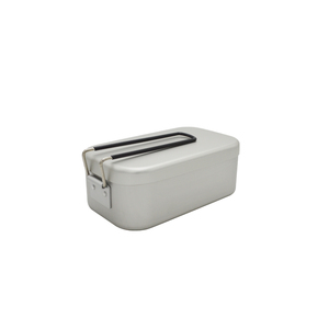 light weight portable camping aluminium lunch box tin take out food storage container box