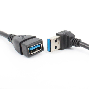 Cable adaptador USB 3,0, ángulo de 90 grados, Izquierda/arriba/<span class=keywords><strong>abajo</strong></span>/Derecha, macho a hembra, chaqueta, Cables USB, Cable de extensión - Product Image 5