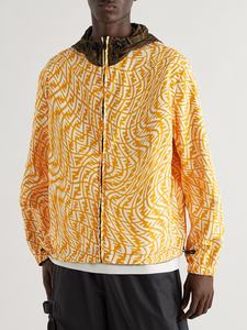 Veste à capuche réversible pour hommes de luxe personnalisée avec logo imprimé veste coupe-vent élégante <span class=keywords><strong>manteau</strong></span> coupe-vent imprimé - Product Image 3