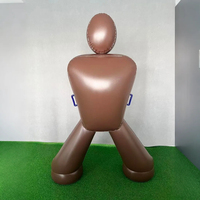 Mannequin de football gonflable 1,95 m en PVC écologique, pliable, durable, mobile, pour entraînement en intérieur/extérieur, pratique des coups francs