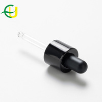 En stock – Flacon compte-gouttes 18/415 noir avec estampage à chaud – Fournisseur d'emballages cosmétiques pour huiles essentielles et sérums – Faible MOQ – Vente en gros