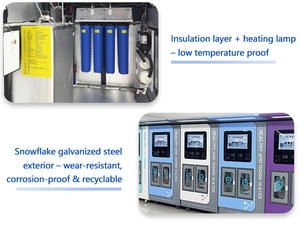 Dispensador de Agua Mineral de Doble Puerta con Entrada de Agua 304 de Gran Capacidad - Máquina Expendedora de Agua con Función SDK y Múltiples Filtros RO - Product Image 4
