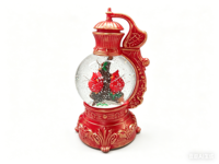 Weihnachtliche Farbeffekt-Silberpulver-Laterne mit Licht, 100MM Halbkreisförmig mit Blumen und Pferdemotiv