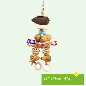 Top vendeur oiseau perroquet balançoire jouets à mâcher en bois naturel herbe suspendus jouets d'oiseaux - Product Image 2