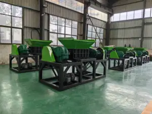 Năng suất cao đôi trục đa mục đích nhôm lon tái chế Shredder máy thép cây kim loại đồng Shredder máy