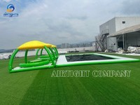 Plateforme de bar flottante sur l'eau, portable, de bonne qualité, gonflable, avec tente de protection