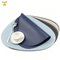 Tapis de table en cuir irrégulier de qualité supérieure, imperméable, résistant à la chaleur, antidérapant, pour la salle à manger, le restaurant, l'hôtel, la maison