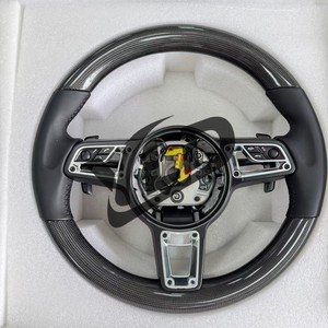 Accesorios Interiores para Automóviles, Volante de Fibra de Carbono para <span class=keywords><strong>Porsche</strong></span> Cayenne Panamera 992 911 997 985 981 <span class=keywords><strong>Boxster</strong></span> 987 718 Macan - Product Image 2