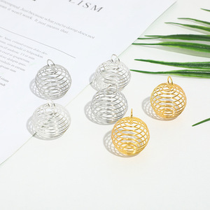 <b>Spring</b> Ball Ornaments Gold Silver White K Round Hollow DIY Jewelry Accessories Reusable Hanging <b>Decorations</b> Yiwu Origin - Product Image 2