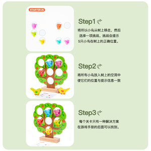 Casa de Árbol para Pájaros Pequeños, Juguete de Madera Montessori, Juego de Combinación y Clasificación de Colores para Niños de 3 a 6 Años, Aprendizaje Temprano y Habilidades Prácticas - Product Image 5