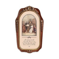 Tableau mural classique baroque vintage de style européen avec cadre sculpté pour la décoration intérieure du salon et de la chambre