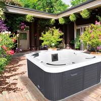 Sunrans-Bañera de hidromasaje de acrílico para 5 personas, spa moderno, para patio trasero, con chorro de agua caliente, masaje sexy, bañera de hidroterapia