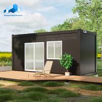 Zhongnan Pack plat détachable 20ft assemblé maison mobile maison portable conteneur petite maison préfabriquée conteneur avec toilette
