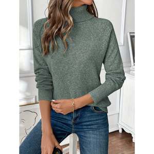 Fine Gauge <b>Mock</b> <b>Neck</b> Sweater Women's S Purple Knit <b>Top</b> Casual Wear - Product Image 1