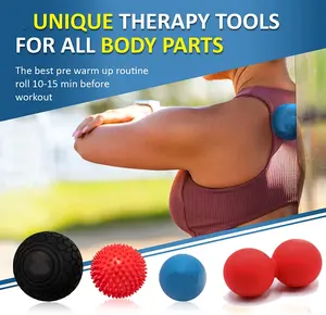 Ensemble de 3 balles de Massage thérapeutique pour le fitness, la physiothérapie et le soulagement musculaire