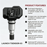 Capteur TPMS LAUNCH TSENSOR-03 (315 MHz/433 MHz) |   Outil universel programmable en aluminium pour la codification et la réinitialisation illimitées des valves