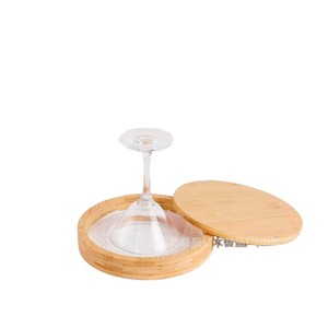 Plateau à sel pour cocktails en bambou avec couvercle, accessoire de bar réutilisable pour verres à margarita et mélangeurs - Product Image 1