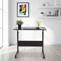 Table d'appoint portable pliable et réglable pour ordinateur portable avec roulettes, idéale pour le lit ou comme chariot de bureau extensible
