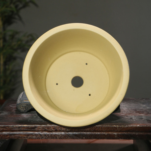 Pot de fleurs rond en argile violette avec ligne centrale Ruyi, style chinois à trois pieds, pour orchidées et bonsaïs, fait main, grand bol - Product Image 2