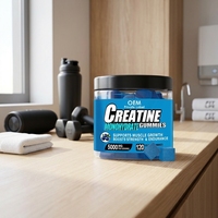 Permen Creatine Monohydrate 5000mg Label Pribadi Vegan Bebas Gluten Rasa Blueberry Suplemen Nutrisi Olahraga