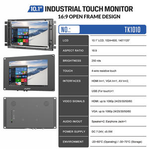 Nouvel écran tactile industriel à cadre ouvert, écran <span class=keywords><strong>LCD</strong></span> <span class=keywords><strong>7</strong></span>/10/13,3 pouces, montage mural VESA intégré, moniteur PC - Product Image 3