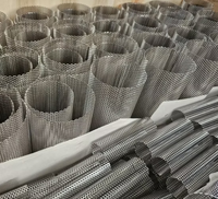 Tube métallique perforé à trous ronds, tube perforé de haute précision pour filtre