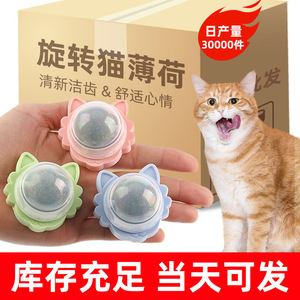 Balle rotative à la catnip pour chat, jouet à mâcher pour le divertissement personnel et la lutte contre l'ennui, petite taille, rose, vert, bleu - Product Image 5