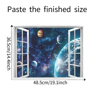 Decorazione per la casa rimovibile falso spazio <span class=keywords><strong>finestra</strong></span> 3d adesivi <span class=keywords><strong>murali</strong></span> per i bambini - Product Image 5