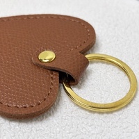 Porte-clés Cœur en Cuir Monogramme pour Filles, Anneau de Clés en PU, Pendentif en Cuir, Remplissage de Chaussette de Noël, Cadeau de Noël pour Ados